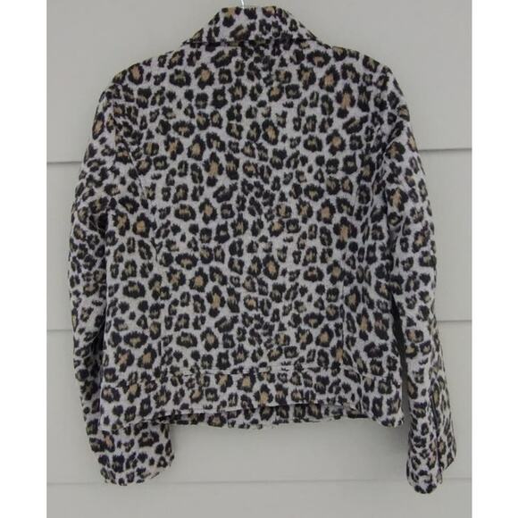 Cupcakes and Cashmere Wool blend Animal Print Margaux Moto Jacket  Size M - Picture 5 of 14